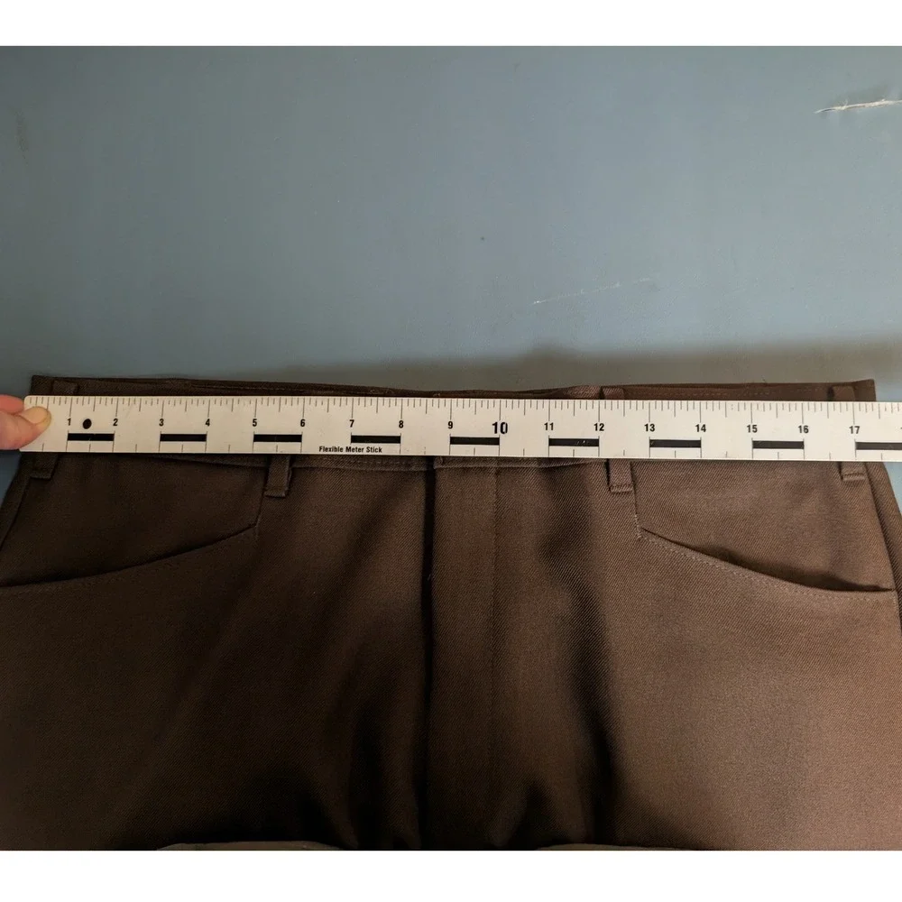 Vintage Levi's Action Slacks Mens 35x32.5 Brown Straight Leg Dress Pants
